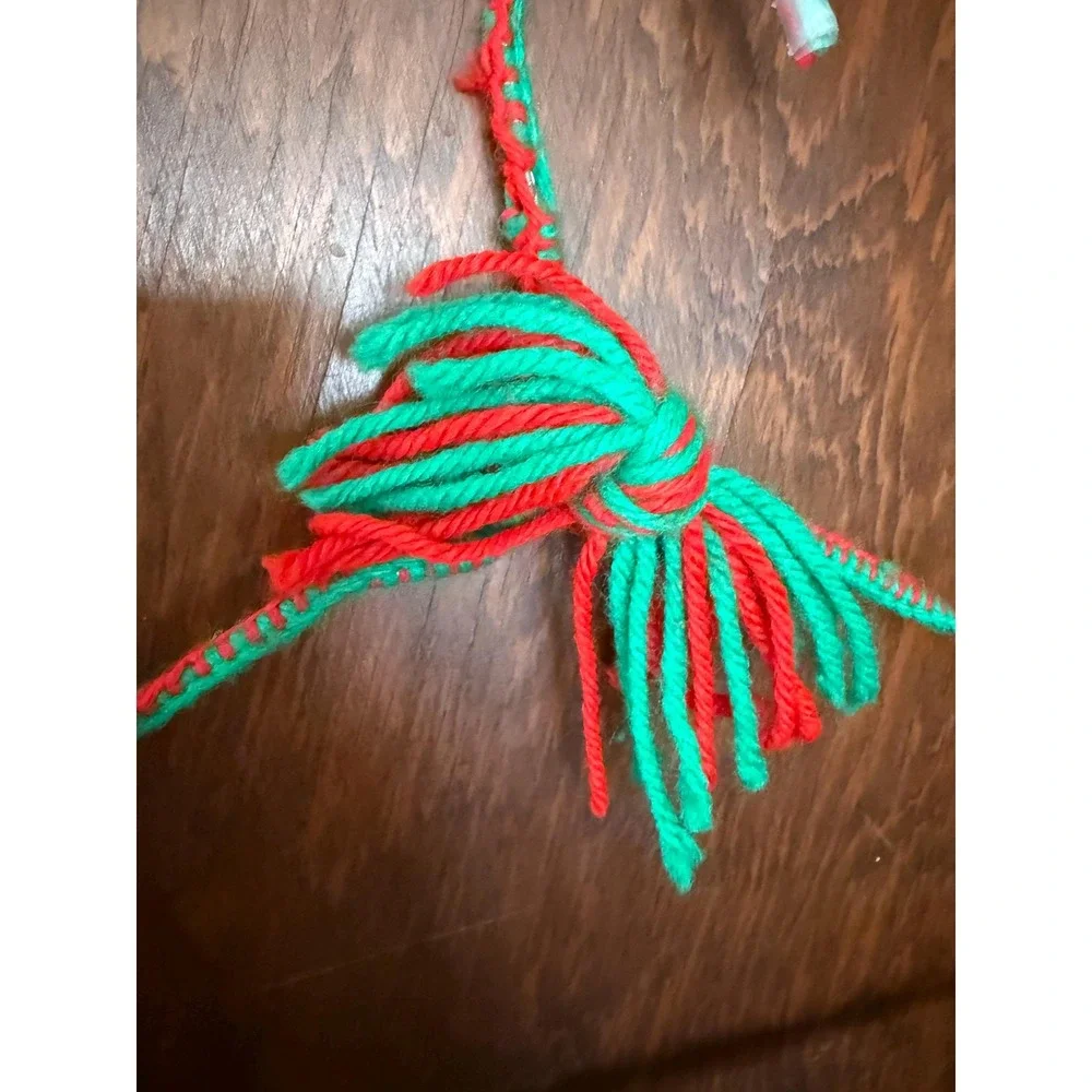 Vintage Crochet Hangers Set of 4 with Embellishments